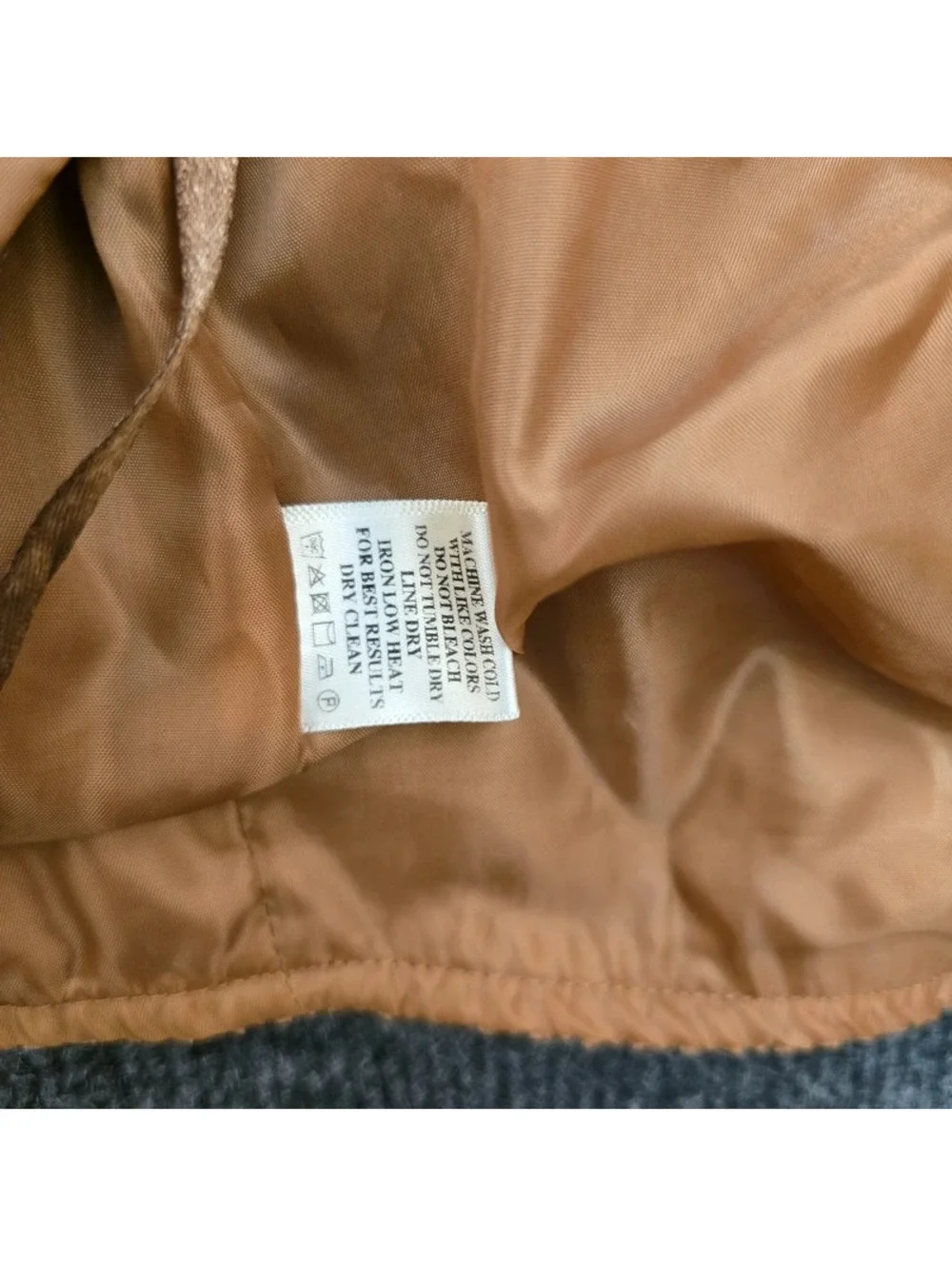 Loveriche Brown Corduroy Vest Plaid Lining Button Front Cottagecore L
